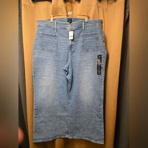 New J. Crew size 35 wide leg crop jeans